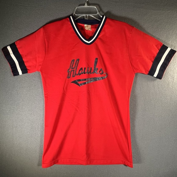 Hi-Style Other - VTG Hawks Hi Style Jersey Size Medium - Red - Number #3 See Photos Athletic Unif